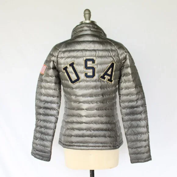 Nike Team USA Olympic Aeroloft Summit 800 Down Puffer Jacket Graphite Gray - Picture 8 of 11